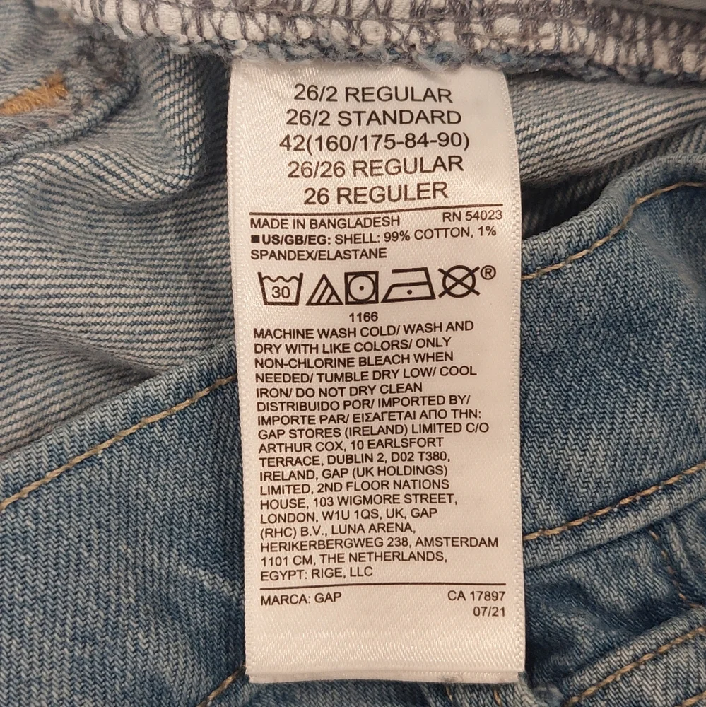 Blue Straight Leg Jeans with Natural Fading - Picture 5 of 9